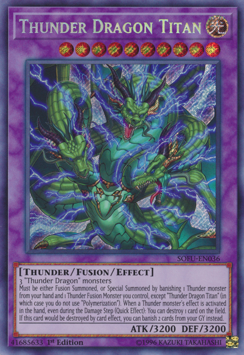 Thunder Dragon Titan [SOFU-EN036] Secret Rare | Chromatic Games