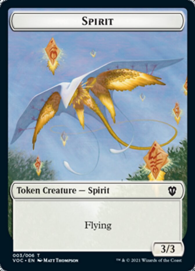 Spirit (003) // Thopter Double-Sided Token [Innistrad: Crimson Vow Commander Tokens] | Chromatic Games