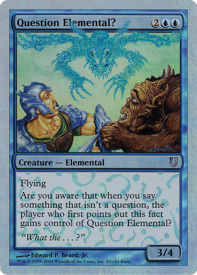 Question Elemental? (Alternate Foil) [Unhinged] | Chromatic Games