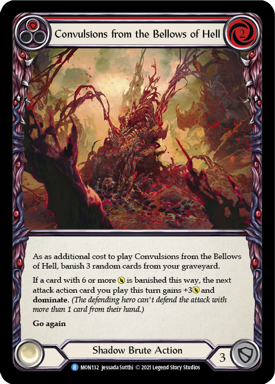 Convulsions from the Bellows of Hell (Red) [MON132] (Monarch)  1st Edition Normal | Chromatic Games