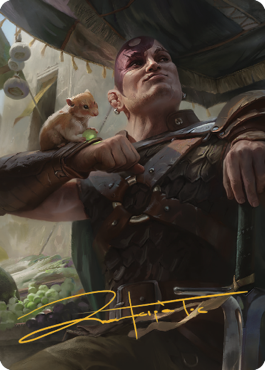 Minsc & Boo, Timeless Heroes Art Card (38) (Gold-Stamped Signature) [Commander Legends: Battle for Baldur's Gate Art Series] | Chromatic Games