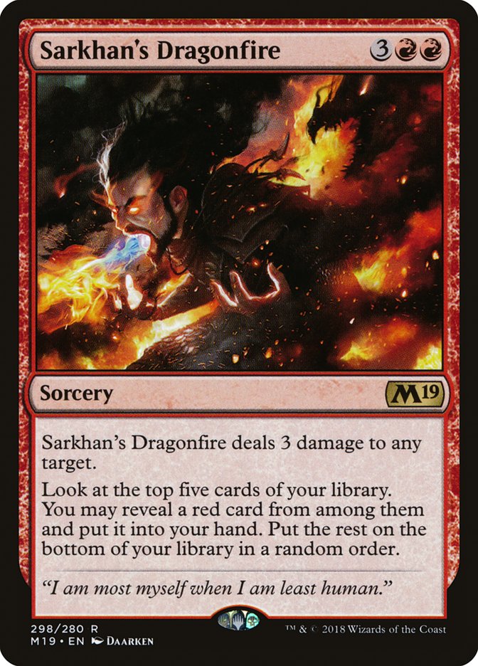 Sarkhan's Dragonfire [Core Set 2019] | Chromatic Games