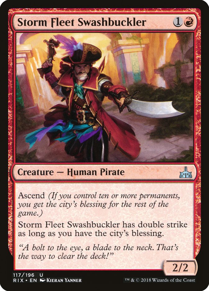 Storm Fleet Swashbuckler [Rivals of Ixalan] | Chromatic Games