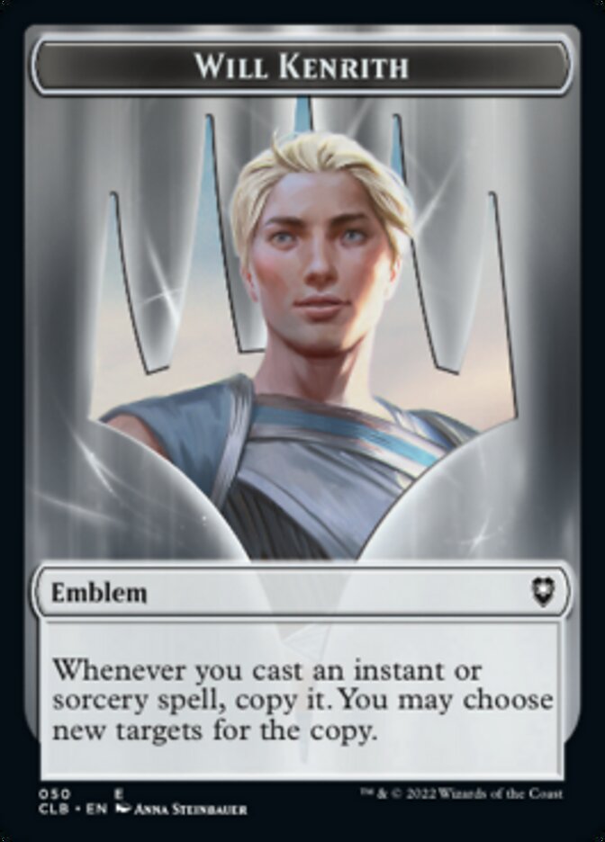 Will Kenrith Emblem // Copy Double-Sided Token [Commander Legends: Battle for Baldur's Gate Tokens] | Chromatic Games