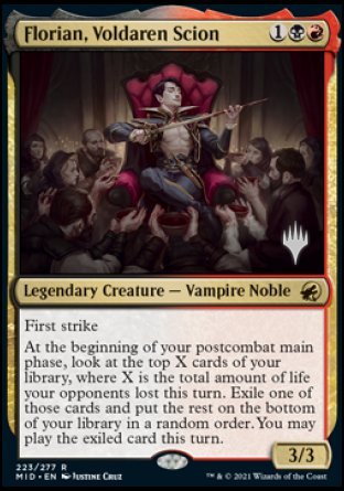 Florian, Voldaren Scion (Promo Pack) [Innistrad: Midnight Hunt Promos] | Chromatic Games