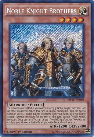 Noble Knight Brothers [MP15-EN046] Secret Rare | Chromatic Games