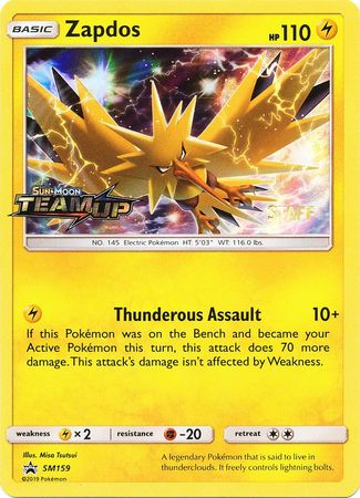 Zapdos (Staff) [SM Black Star Promos] | Chromatic Games