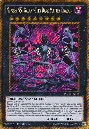 Number 95: Galaxy-Eyes Dark Matter Dragon [PGL2-EN015] Gold Secret Rare | Chromatic Games