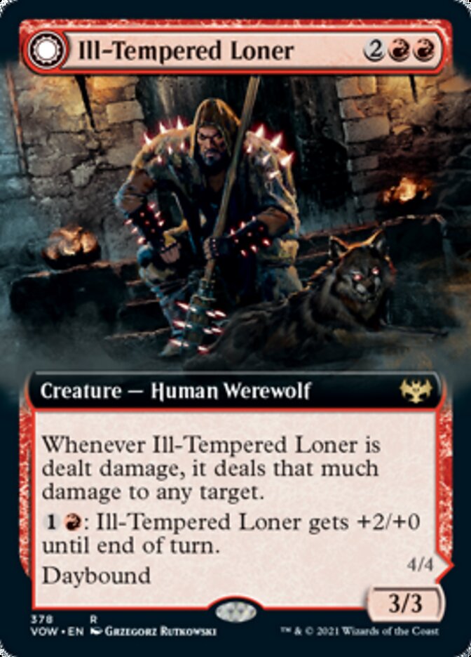 Ill-Tempered Loner // Howlpack Avenger (Extended Art) [Innistrad: Crimson Vow] | Chromatic Games