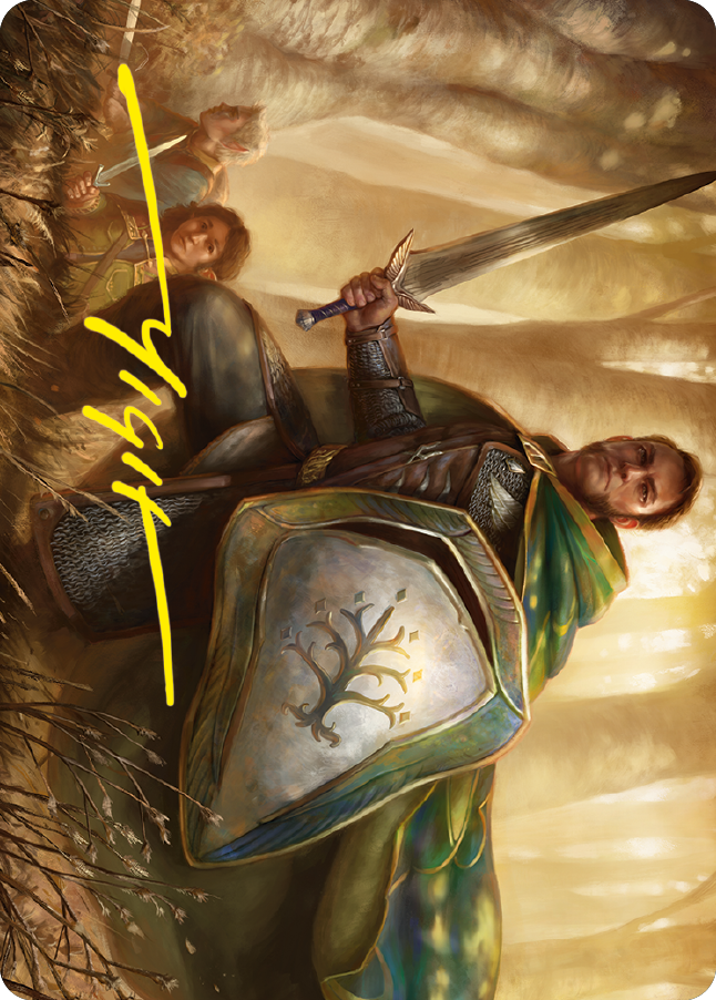 Boromir, Warden of the Tower Art Card (Gold-Stamped Signature) [The Lord of the Rings: Tales of Middle-earth Art Series] | Chromatic Games