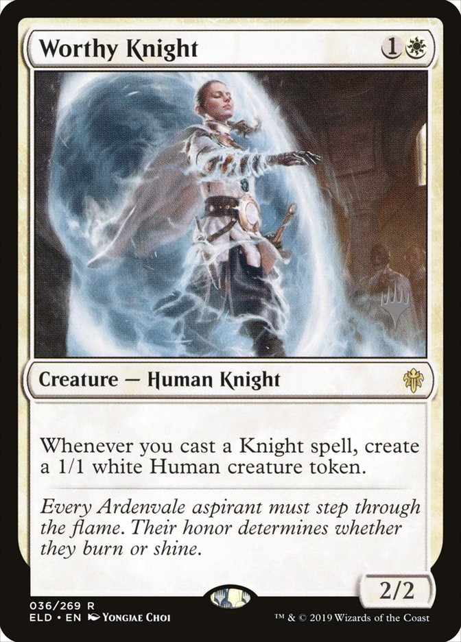 Worthy Knight (Promo Pack) [Throne of Eldraine Promos] | Chromatic Games