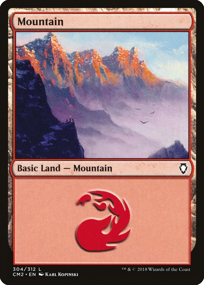 Mountain (304) [Commander Anthology Volume II] | Chromatic Games