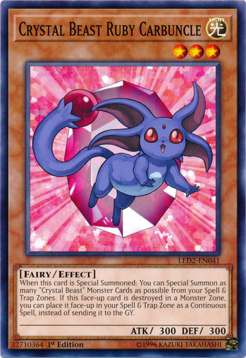 Crystal Beast Ruby Carbuncle [LED2-EN041] Common | Chromatic Games