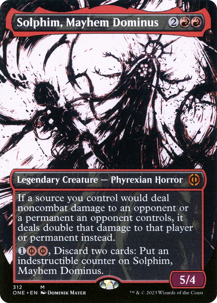 Solphim, Mayhem Dominus (Borderless Ichor) [Phyrexia: All Will Be One] | Chromatic Games