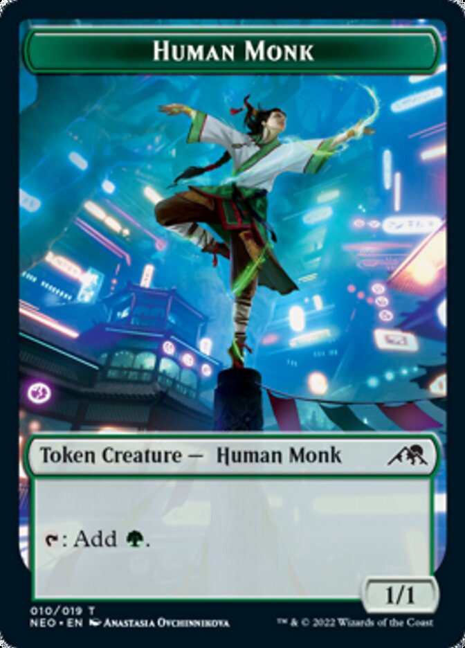 Human Monk Token [Kamigawa: Neon Dynasty Tokens] | Chromatic Games