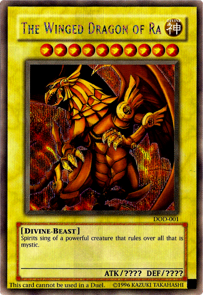 The Winged Dragon of Ra [DOD-001] Prismatic Secret Rare | Chromatic Games