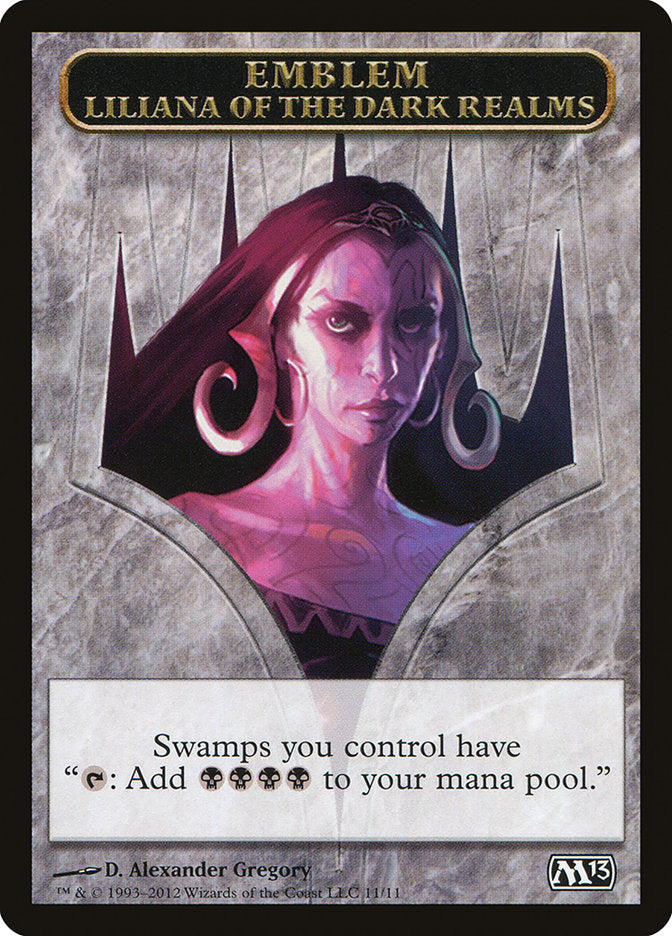 Liliana of the Dark Realms Emblem [Magic 2013 Tokens] | Chromatic Games