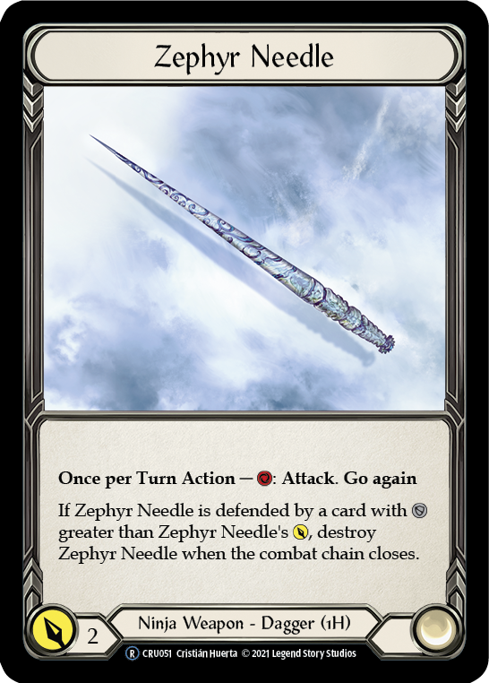 Zephyr Needle [U-CRU051] (Crucible of War Unlimited)  Unlimited Rainbow Foil | Chromatic Games