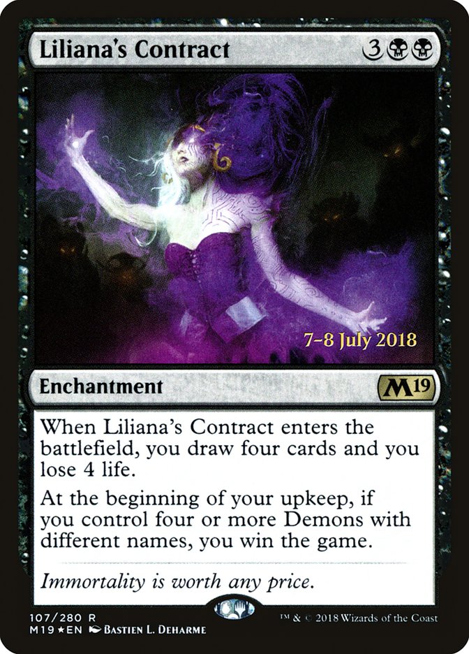 Liliana's Contract [Core Set 2019 Prerelease Promos] | Chromatic Games