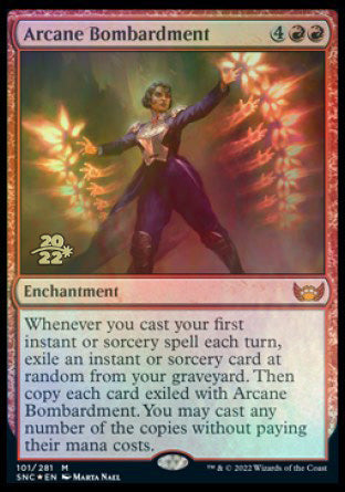 Arcane Bombardment [Streets of New Capenna Prerelease Promos] | Chromatic Games