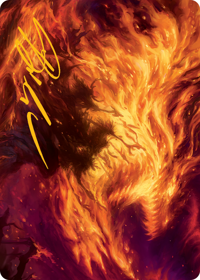 Stoke the Flames Art Card (Gold-Stamped Signature) [March of the Machine Art Series] | Chromatic Games