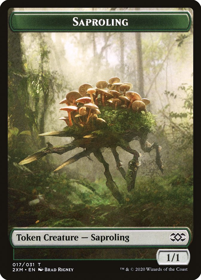 Plant // Saproling Double-Sided Token [Double Masters Tokens] | Chromatic Games