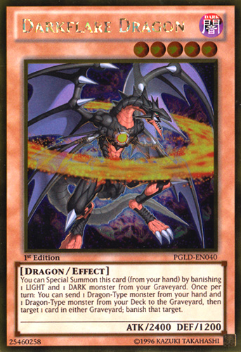 Darkflare Dragon [PGLD-EN040] Gold Rare | Chromatic Games