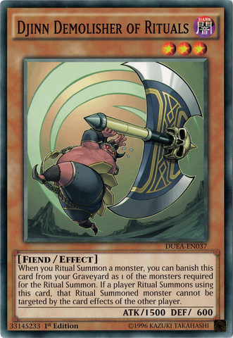 Djinn Demolisher of Rituals [DUEA-EN037] Common | Chromatic Games