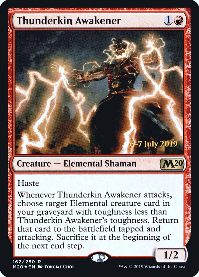 Thunderkin Awakener [Core Set 2020 Prerelease Promos] | Chromatic Games