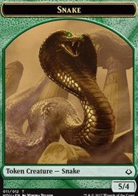 Snake // Zombie Double-Sided Token [Hour of Devastation Tokens] | Chromatic Games