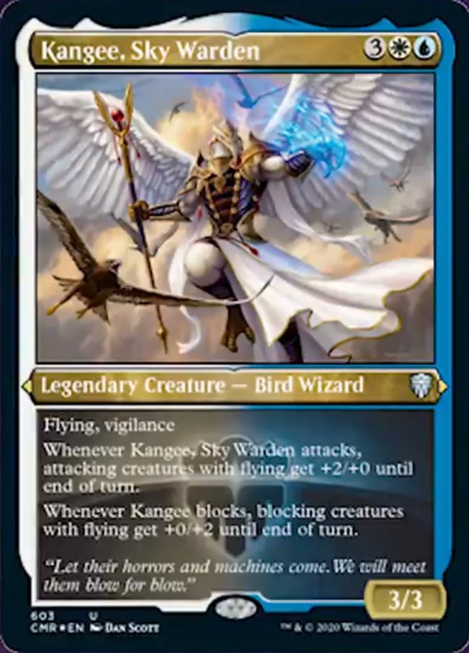 Kangee, Sky Warden (Etched) [Commander Legends] | Chromatic Games