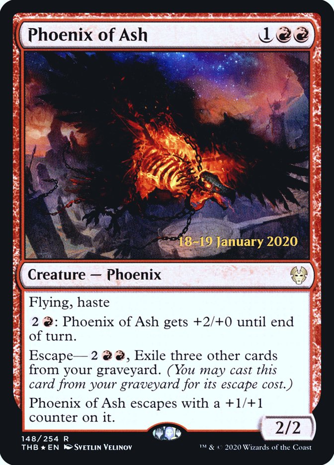 Phoenix of Ash [Theros Beyond Death Prerelease Promos] | Chromatic Games