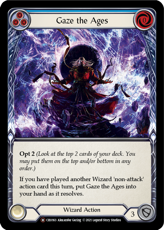 Gaze the Ages [U-CRU163] (Crucible of War Unlimited)  Unlimited Rainbow Foil | Chromatic Games