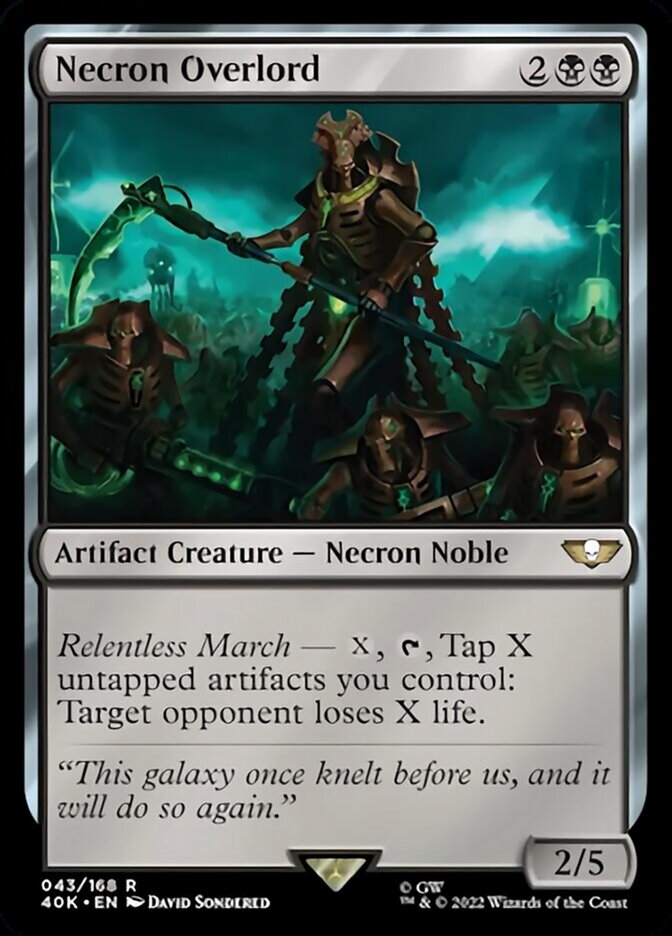 Necron Overlord (Surge Foil) [Warhammer 40,000] | Chromatic Games