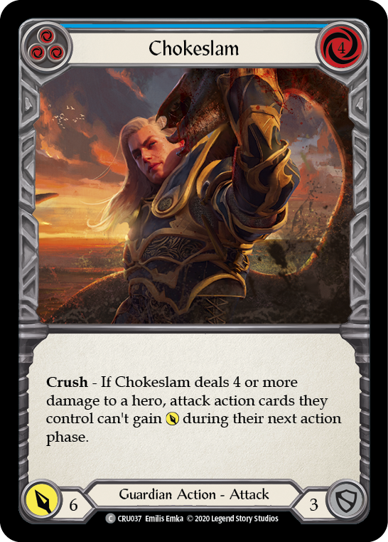 Chokeslam (Blue) [CRU037] (Crucible of War)  1st Edition Normal | Chromatic Games