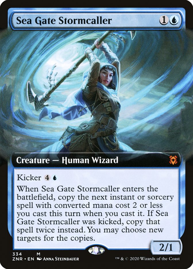 Sea Gate Stormcaller (Extended Art) [Zendikar Rising] | Chromatic Games