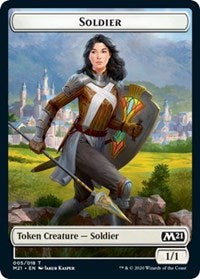 Soldier // Treasure Double-Sided Token [Core Set 2021 Tokens] | Chromatic Games