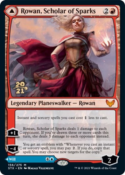 Rowan, Scholar of Sparks // Will, Scholar of Frost [Strixhaven: School of Mages Prerelease Promos] | Chromatic Games