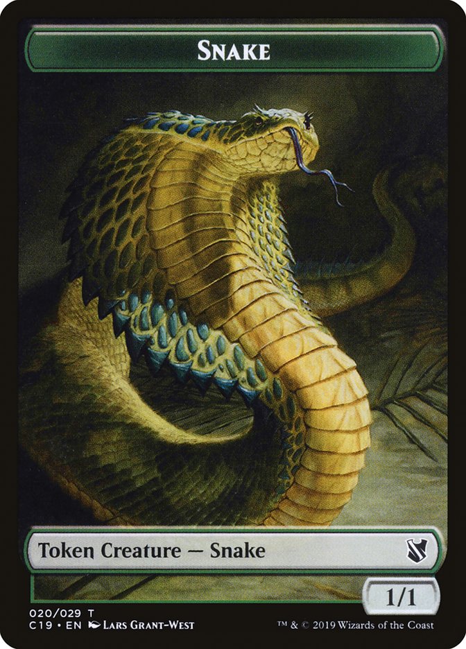 Plant // Snake Double-Sided Token [Commander 2019 Tokens] | Chromatic Games