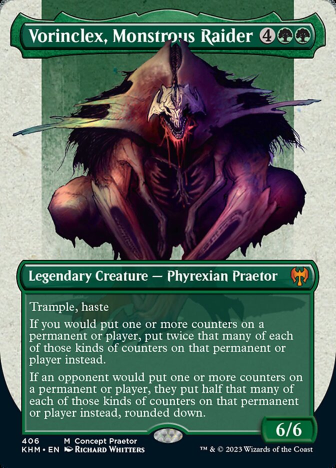 Vorinclex, Monstrous Raider (Borderless Concept Praetors) [Phyrexia: All Will Be One] | Chromatic Games