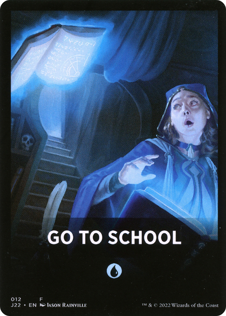 Go to School Theme Card [Jumpstart 2022 Front Cards] | Chromatic Games