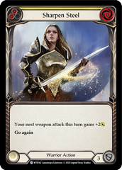 Sharpen Steel (Yellow) [U-WTR142] (Welcome to Rathe Unlimited)  Unlimited Rainbow Foil | Chromatic Games