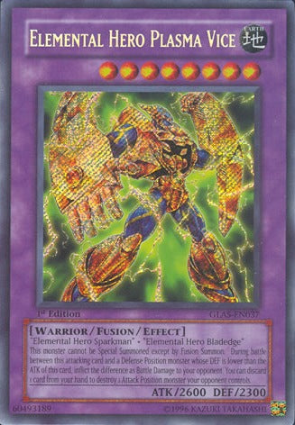 Elemental Hero Plasma Vice [GLAS-EN037] Secret Rare | Chromatic Games