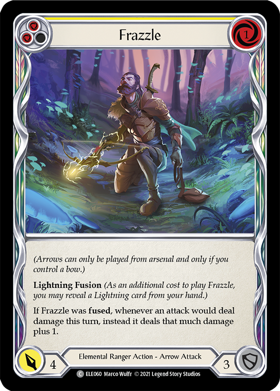Frazzle (Yellow) [ELE060] (Tales of Aria)  1st Edition Rainbow Foil | Chromatic Games