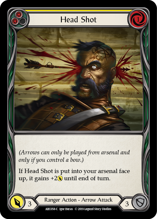 Head Shot (Yellow) [ARC058-C] (Arcane Rising)  1st Edition Normal | Chromatic Games