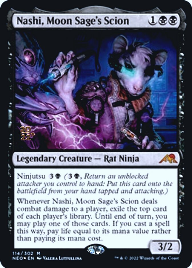 Nashi, Moon Sage's Scion [Kamigawa: Neon Dynasty Prerelease Promos] | Chromatic Games