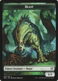 Beast // Saproling Double-Sided Token [Zendikar Rising Commander Tokens] | Chromatic Games