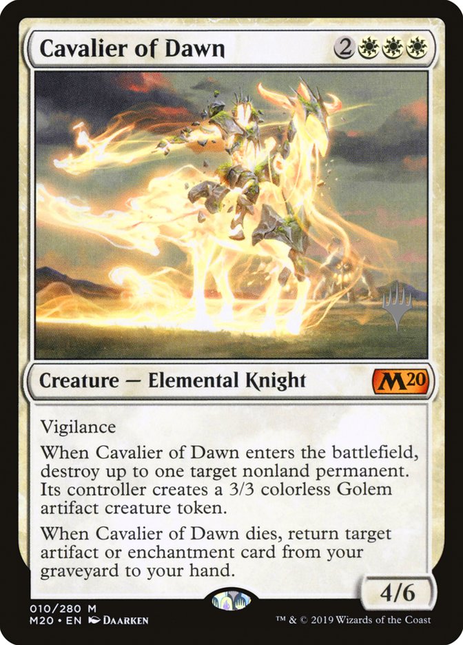 Cavalier of Dawn (Promo Pack) [Core Set 2020 Promos] | Chromatic Games