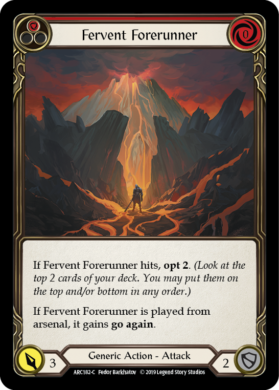 Fervent Forerunner (Red) [ARC182-C] (Arcane Rising)  1st Edition Normal | Chromatic Games