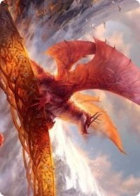 Goldspan Dragon Art Card [Kaldheim Art Series] | Chromatic Games